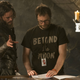 Fimmel and writer director Duncan Jones.
